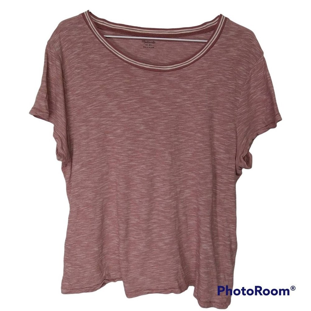 MADEWELL Heathered Maroon Short Sleeve Tee SZ XL